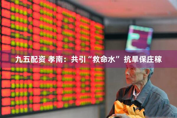 九五配资 孝南：共引“救命水” 抗旱保庄稼