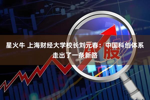 星火牛 上海财经大学校长刘元春：中国科创体系走出了一条新路