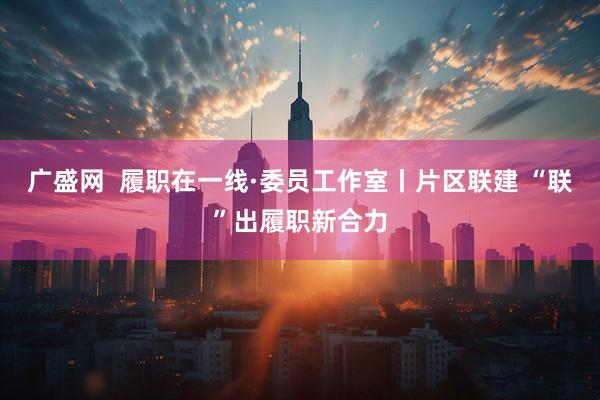 广盛网  履职在一线·委员工作室丨片区联建 “联”出履职新合力