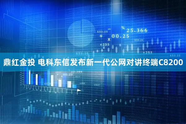 鼎红金投 电科东信发布新一代公网对讲终端C8200