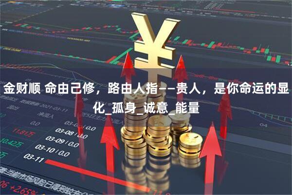 金财顺 命由己修，路由人指——贵人，是你命运的显化_孤身_诚意_能量